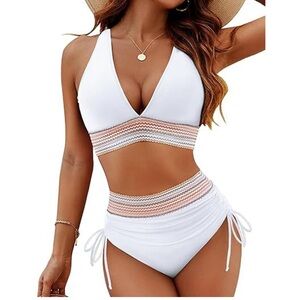 GaoCold High Waisted Bikini Tummy Control Swimsuit 2 Piece Sexy Bathing Suit